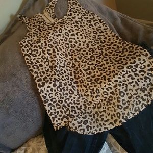 Cheetah print tank top
